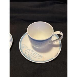 Lunem Butterfly Pattern Cup and Saucer Set - 2 Pieces